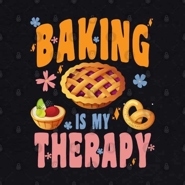 BAKING IS MY THERAPY CUTE TOP GIRLS WOMEN FUN TRENDY FASHION by CoolFoodiesMerch